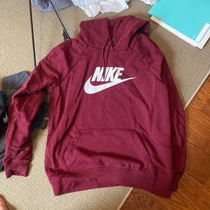Nike maroon womens hoodie size medium